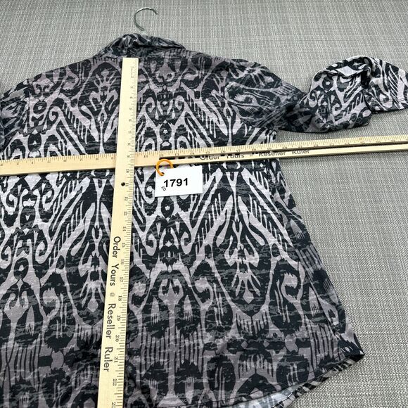 Soma Cardigan Womens Medium Waterfall Front‎ Black Grey Luxuriously Soft Boho - Picture 5 of 8